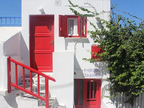 A red door on Mykonos