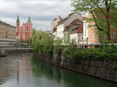 The Franciscan church by the Ljubljanica