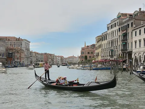 A gondola on the Grand Canal