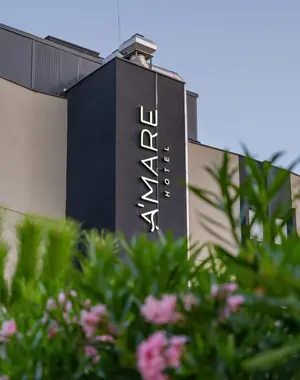 The hotel&rsquo;s sign