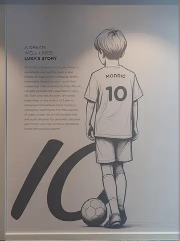 The door of the Modrić suite, with young Luka in his number 10 shirt