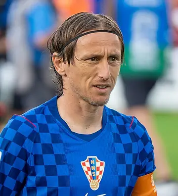 Luka Modri&cacute; in Croatia&rsquo;s checked shirt